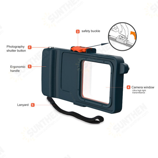 6.7 inch Professional IP68 Waterproof Mobile Phone Case with Transparent Window Take Picture Shockproof Underwater Diving Surfing Protective Case for iPhone Series 6.7 inch Professional IP68 Waterproof Mobile Phone Case with Transparent Window Take Picture Shockproof Underwater Diving Surfing Protective Case for iPhone Series