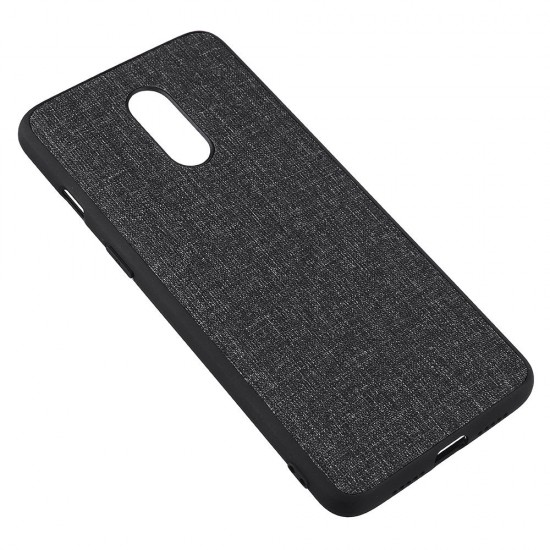 Anti-Fingerprint Canvas PU Leather Protective Case for Oneplus 7