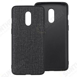 Anti-Fingerprint Canvas PU Leather Protective Case for Oneplus 7