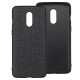 Anti-Fingerprint Canvas PU Leather Protective Case for Oneplus 7
