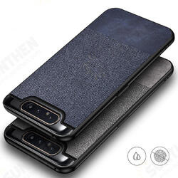 Anti-Fingerprint Canvas Splice Soft TPU Border Protective Case for Samsung Galaxy A80 2019 Anti-Fingerprint Canvas Splice Soft TPU Border Protective Case for Samsung Galaxy A80 2019