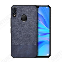 Anti-Fingerprint Canvas Splice TPU Border Protective Case for Samsung Galaxy A40 2019 Anti-Fingerprint Canvas Splice TPU Border Protective Case for Samsung Galaxy A40 2019