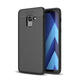 Anti Fingerprint Soft TPU Litchi Leather Case for Samsung Galaxy A8 Plus 2018