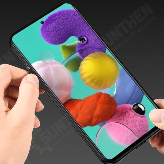 Anti-fingerprint Cotton Cloth PU Leather Protective Case for Samsung Galaxy A51 2019