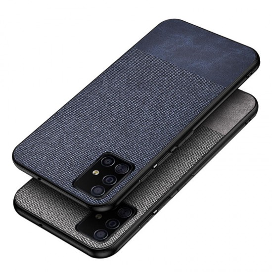 Anti-fingerprint Cotton Cloth PU Leather Protective Case for Samsung Galaxy A51 2019