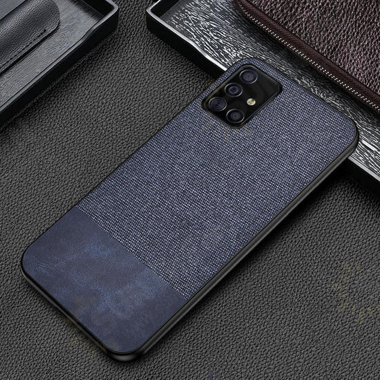 Anti-fingerprint Cotton Cloth PU Leather Protective Case for Samsung Galaxy A51 2019