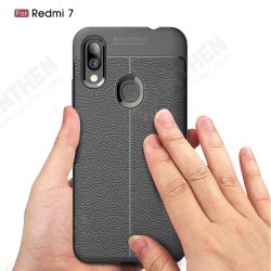 Anti-fingerprint Litchi Silicone Soft Protective Case for Xiaomi Redmi 7/ Redmi Y3 Non-original Anti-fingerprint Litchi Silicone Soft Protective Case for Xiaomi Redmi 7/ Redmi Y3 Non-original