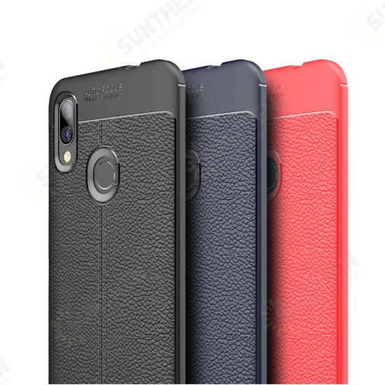 Anti-fingerprint Litchi Silicone Soft Protective Case for Xiaomi Redmi 7/ Redmi Y3 Non-original