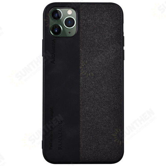 Anti-fingerprint Retro Canvas PU Leather Protective Case for iPhone 11 Pro Max 6.5 inch