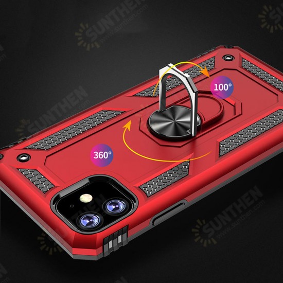 Magnetic 360 Degree Rotating Ring Holder PC Shockproof Protective Case for iPhone 11 6.1 inch