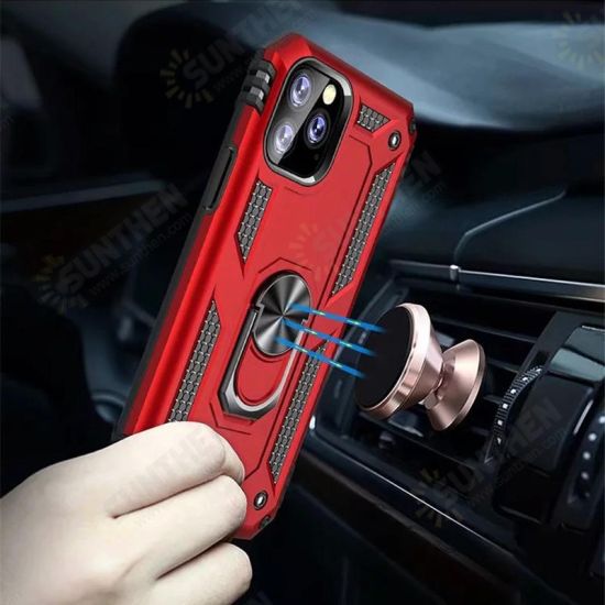 Magnetic 360 Degree Rotating Ring Holder PC Shockproof Protective Case for iPhone 11 Pro Max 6.5 inch