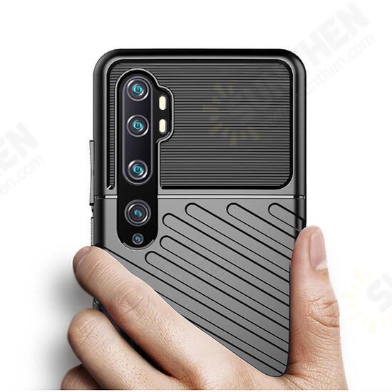 Military Protect Rugged Shockproof Anti-Fingerprint Soft TPU Protective Case for Xiaomi Mi Note 10 / Mi Note 10 Pro / Xiaomi Mi CC9 Pro Non-original