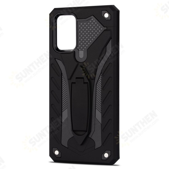 Shockproof Anti-Fingerprint with Ring Bracket Stand PC + TPU Protective Case for Samsung Galaxy S20 / Galaxy S20 5G 2020