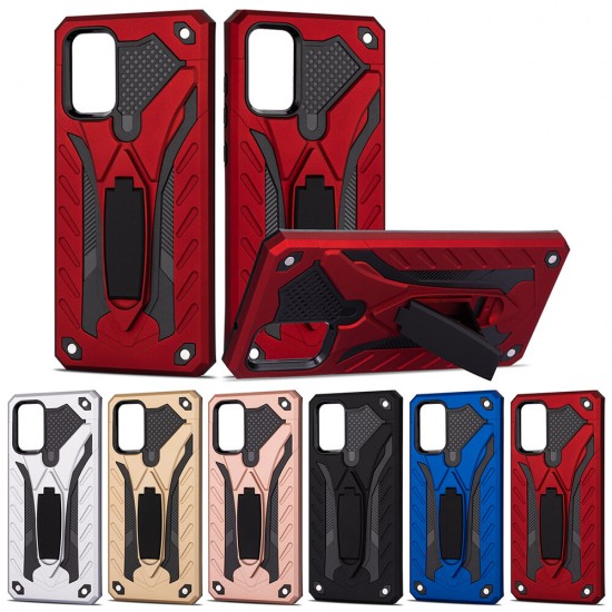 Shockproof Anti-Fingerprint with Ring Bracket Stand PC + TPU Protective Case for Samsung Galaxy S20 / Galaxy S20 5G 2020
