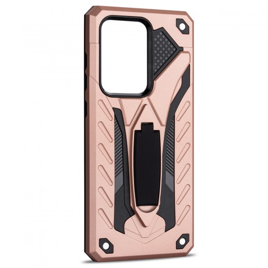 Shockproof Anti-Fingerprint with Ring Bracket Stand PC + TPU Protective Case for Samsung Galaxy S20 Ultra / Galaxy S20 Ultra 5G 2020