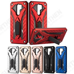 Shockproof Anti-Fingerprint with Ring Bracket Stand PC + TPU Protective Case for Xiaomi Redmi 9 Non-original Shockproof Anti-Fingerprint with Ring Bracket Stand PC + TPU Protective Case for Xiaomi Redmi 9 Non-original