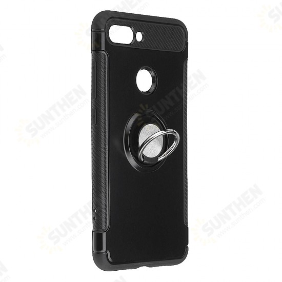 Shockproof Magnetic 360° Rotation Ring Holder TPU PC Protective Case For Xiaomi Mi 8 Lite