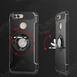 Shockproof Magnetic 360° Rotation Ring Holder TPU PC Protective Case For Xiaomi Mi 8 Lite