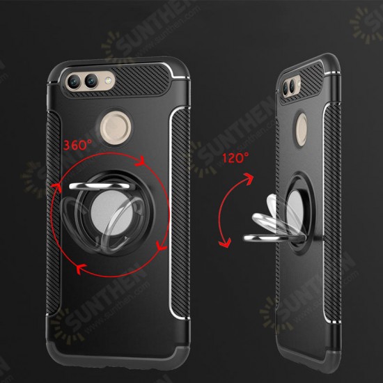 Shockproof Magnetic 360° Rotation Ring Holder TPU PC Protective Case For Xiaomi Mi 8 Lite