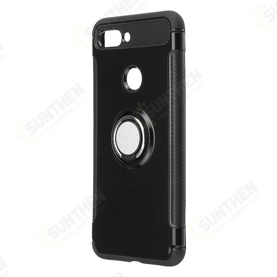 Shockproof Magnetic 360° Rotation Ring Holder TPU PC Protective Case For Xiaomi Mi 8 Lite