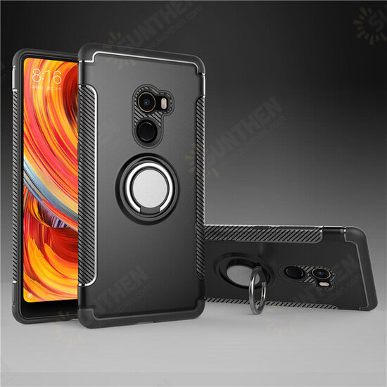 Shockproof Magnetic 360° Rotation Ring Holder TPU PC Protective Case For Xiaomi Mix 2 Non-original