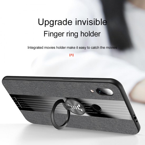 Shockproof Magnetic Ring Stand Cloth Protective Case For Xiaomi Redmi Note 7/ Redmi Note 7 pro