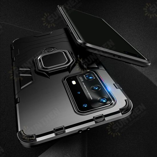 Shockproof Magnetic with 360 Rotation Finger Ring Holder Stand PC Protective Case for Huawei P40 Pro