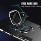 Shockproof Magnetic with 360 Rotation Finger Ring Holder Stand PC Protective Case for Xiaomi Redmi Note 9 Non-original