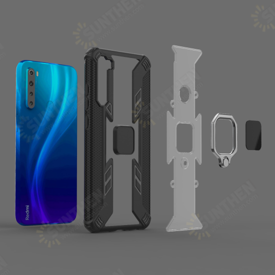 Shockproof Ring Holder Hard PC Protective Case For Xiaomi Redmi Note 8 Non-original