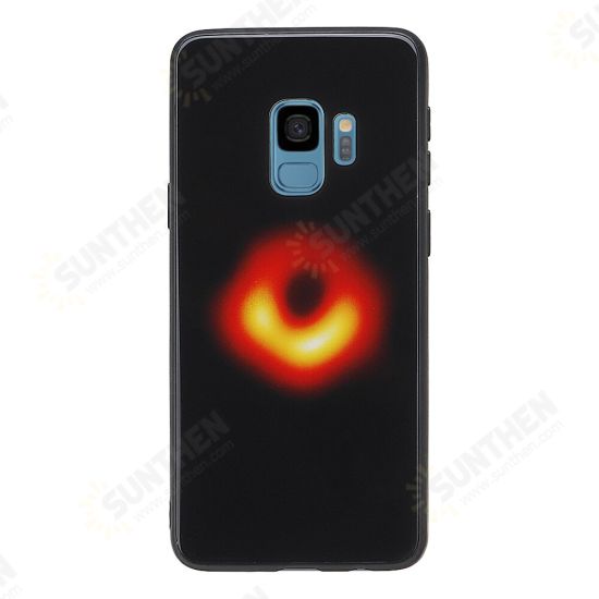 Black Hole Scratch Resistant Tempered Glass Protective Case For Samsung Galaxy S9