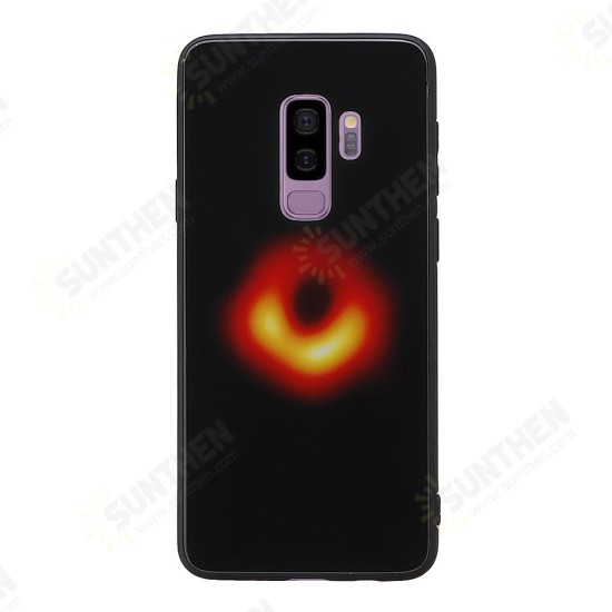 Black Hole Scratch Resistant Tempered Glass Protective Case For Samsung Galaxy S9 Plus