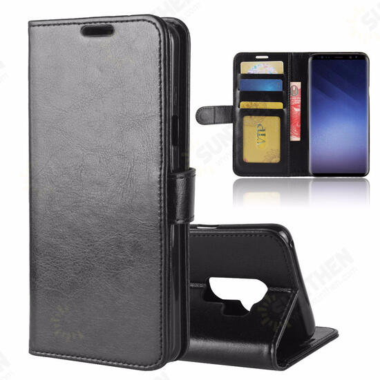 Bracket Flip Card Slots PU Leather Case for Samsung Galaxy S9