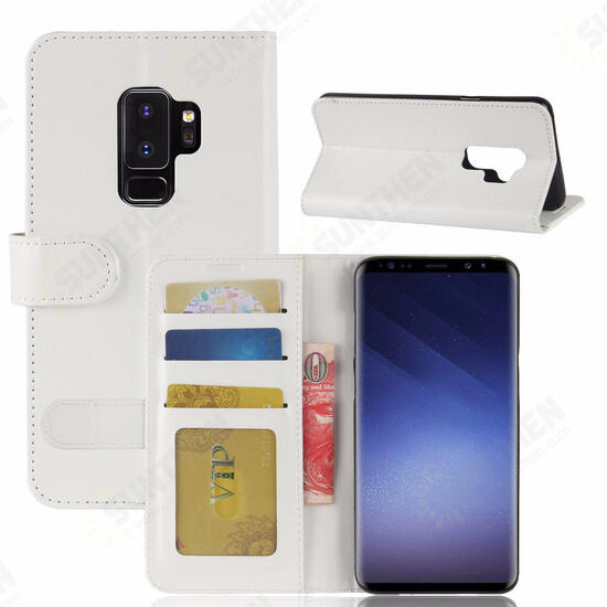 Bracket Flip Card Slots PU Leather Case for Samsung Galaxy S9