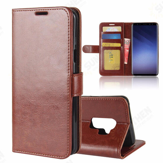 Bracket Flip Card Slots PU Leather Case for Samsung Galaxy S9