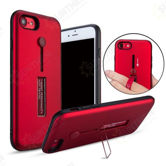 Built-in Kickstand Strap Grip PC+TPU Case For iPhone 7 & 8