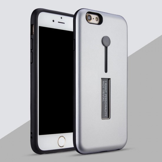 Built-in Kickstand Strap Grip PC+TPU Protective Case For iPhone 6/6s 4.7 Inch