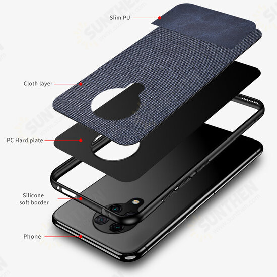 Business Breathable Canvas Sweatproof TPU Shockproof Protective Case for POCO X3 PRO / POCO X3 NFC Business Breathable Canvas Sweatproof TPU Shockproof Protective Case for POCO X3 PRO / POCO X3 NFC