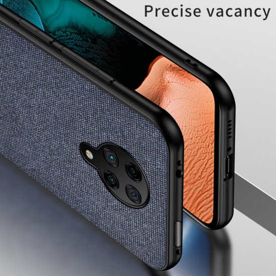 Business Breathable Canvas Sweatproof TPU Shockproof Protective Case for POCO X3 PRO / POCO X3 NFC