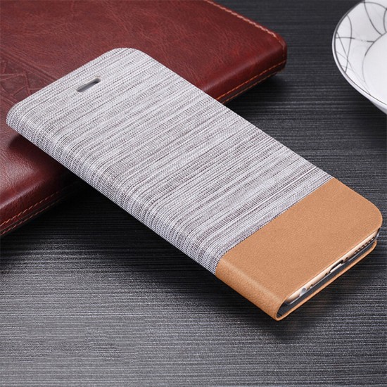 Canvas Pattern Flip with Card Holder Stand Shockproof PU Leather Full Cover Protective Case for Xiaomi Redmi 9 Non-original