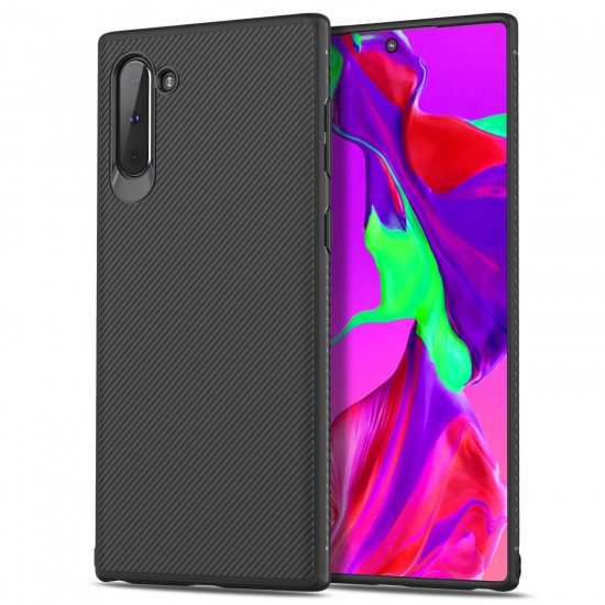 Carbon Fiber Protective Case For Samsung Galaxy Note 10/Note 10 5G Shockproof Soft TPU Back Cover