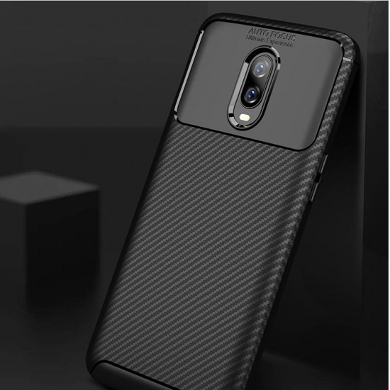 Carbon Fiber Shockproof Soft TPU Protective Case For Oneplus 6T / OnePlus 7