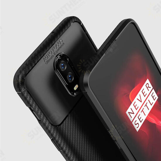 Carbon Fiber Shockproof Soft TPU Protective Case For Oneplus 6T / OnePlus 7