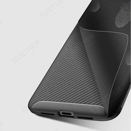 Carbon Fiber Shockproof Soft TPU Protective Case For Oneplus 6T / OnePlus 7