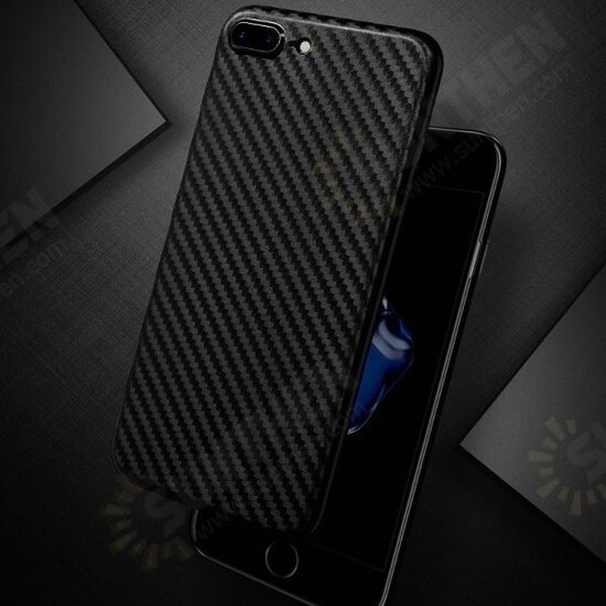 Carbon Fiber Texture Anti Fingerprint PP Case For iPhone 7 Plus/8 Plus