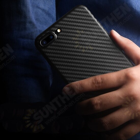 Carbon Fiber Texture Anti Fingerprint PP Case For iPhone 7 Plus/8 Plus