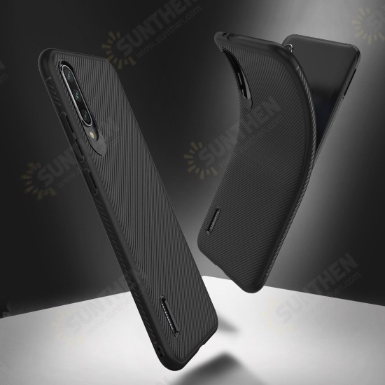 Carbon Fiber Texture Slim Soft Silicone Shockproof Protective Case for Xiaomi Mi A3 / Xiaomi Mi CC9e Non-original