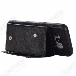 Classic PU Leather Wallet Card Slots Bracket Protective Case for Samsung Galaxy S8 Classic PU Leather Wallet Card Slots Bracket Protective Case for Samsung Galaxy S8