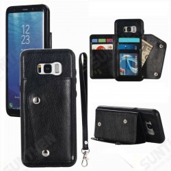 Classic PU Leather Wallet Card Slots Bracket Protective Case for Samsung Galaxy S8 Classic PU Leather Wallet Card Slots Bracket Protective Case for Samsung Galaxy S8