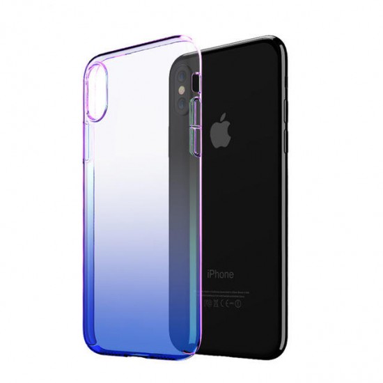 Clear Gradient Color Hard PC Case For iPhone X