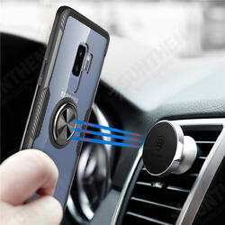 Clear Ring Grip Kickstand Magnetic Adsorption Protective Case For Samsung Galaxy S9/S9 Plus